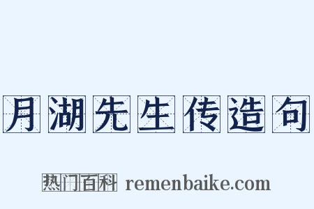 月湖先生传造句是什么意思的图片